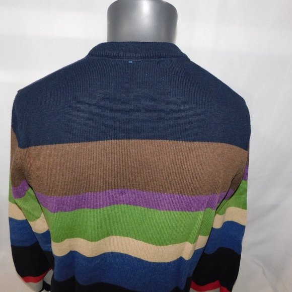 Billabong Mens M Block Striped Multicolour Crew neck Knit Sweater - Picture 11 of 12